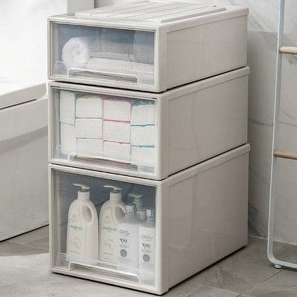 Transparent Plastic Stackable Drawer Storage Box