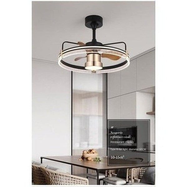 RC Ceiling Fan Lamp LED Three-color Lighting Integrated Fan Lamp Frequency Conversion Mute Modern Household Ceiling Fan Lamp. Decor: Lamps.