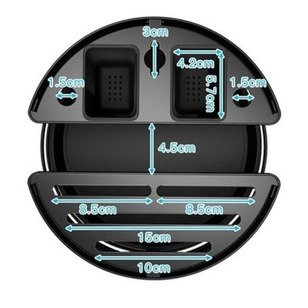 Rotating Black Metal Round Knife Holder. Rotary Kitchen Knife Holder, Tableware Cutting Board Integrated Shelf.