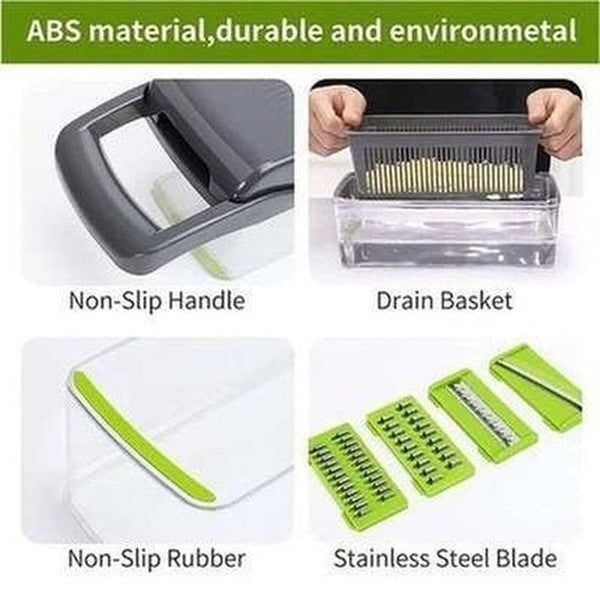 Kitchen Vegetable Slicer with Stainless Steel Blades