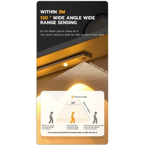 Ultra-thin LED Light Cabinet Lamp PIR Motion Sensor Wireless USB Rechargeable Night Light Wardrobe Closet Indoor Lighting. Type: Night Lights & Ambient Lighting.