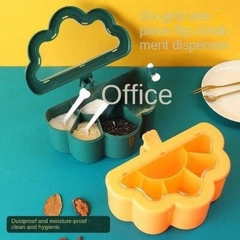 Seasoning Box 6 in 1 Sugar Bowl Salt Shaker Spice Rack