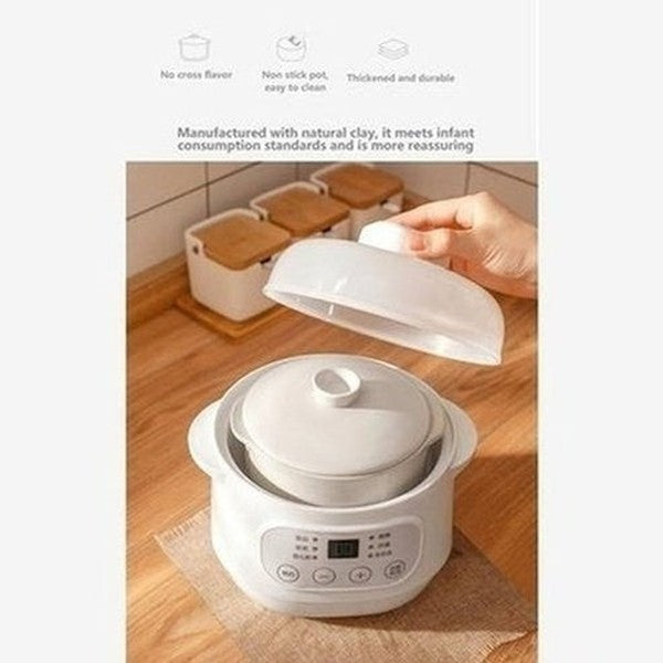 1L Mini Electric Stew Pot Ceramic Healthy Bird's Nest Electric Stew Cup Household Waterproof Multi-function Small Pot. Kitchen Appliances: Food Cookers ans Steamers.