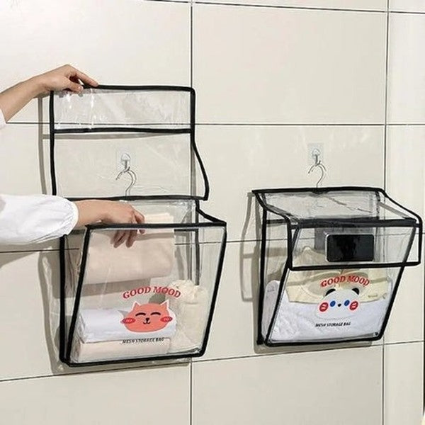 Wall-Mounted Waterproof Storage Bag Organizer with Phone Compartment