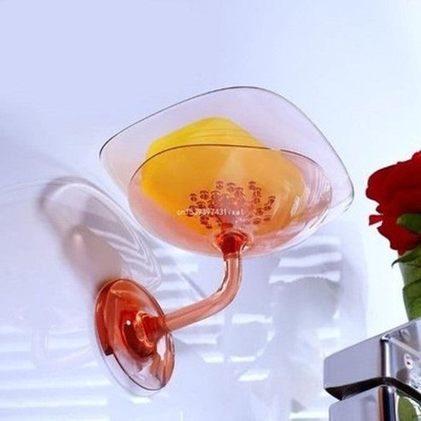 Wall-Mounted Flower Shape Soap Storage Dish Drain Soap Box Drain Free Punching Soap Drainage Rack. Bathroom Accessories. Type: Soap Dishes & Holders.