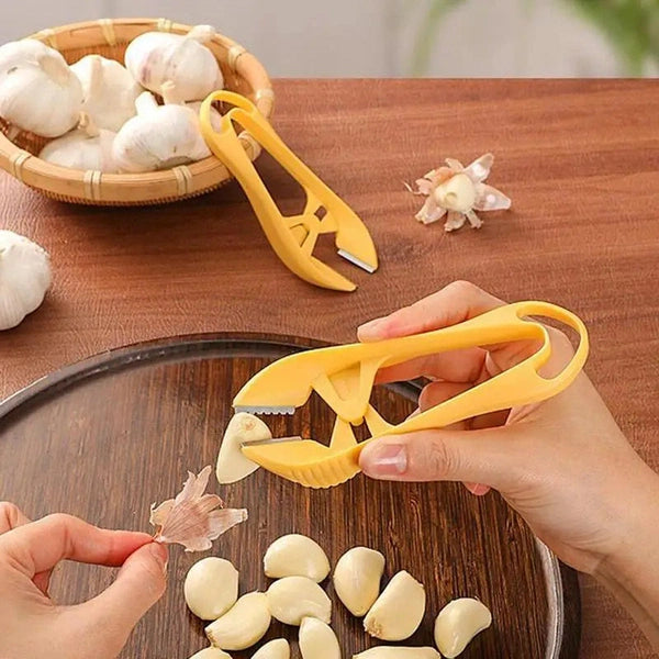 Garlic Peeler Clips Stainless Steel Vegetable Peeling Tool Garlic Peeling Tweezers Tongs