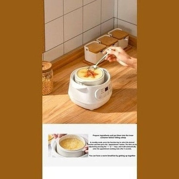 1L Mini Electric Stew Pot Ceramic Healthy Bird's Nest Electric Stew Cup Household Waterproof Multi-function Small Pot. Kitchen Appliances: Food Cookers ans Steamers.