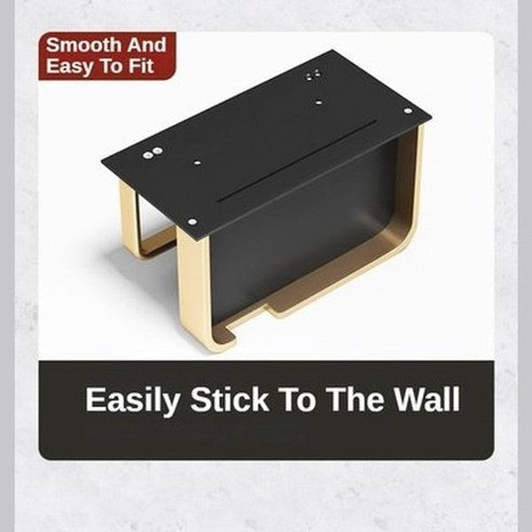 drill-free toilet paper holder with aluminum shelf. toilet tissue dispenser no drill toilet paper hanger bathroom accessories. type: toilet paper holders