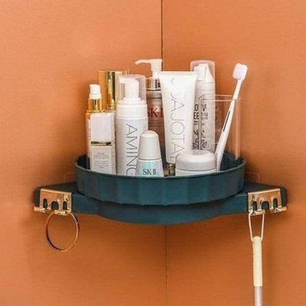 Wall-Mounted Corner Rotary Storage Shower Rack