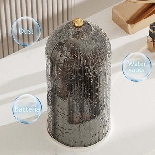 360° Rotating Makeup Brush Holder with Lid Luxury Cosmetic Organizer Lipstick Eyebrow Pencil Eyeshadow Storage Box. Storage & Organization: Household Storage Containers