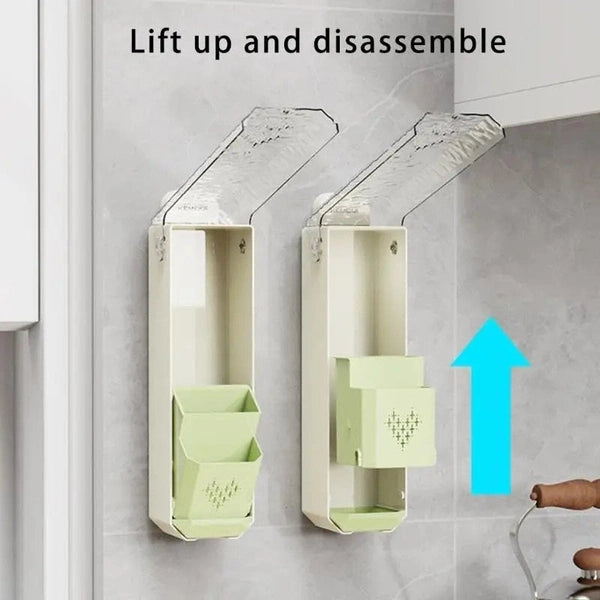Wall Mounted Drainer Rack Stylish Kitchen Chopsticks Organizers Cuction Cup Rack