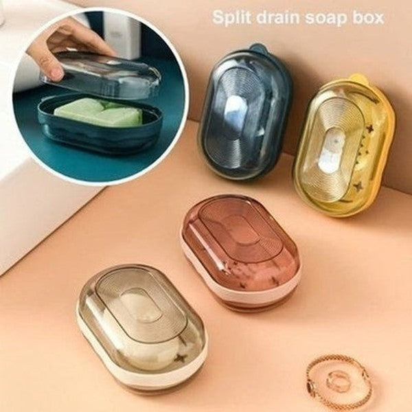 Double-layer Soap Box Durable Dripping Soap Container Nordic Accessories Rack Soap Holder Portable Style. Bathroom Accessories. Type: Soap Dishes & Holders.