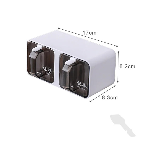 Wall-Mount Spice Organizer Box Set with Spoons