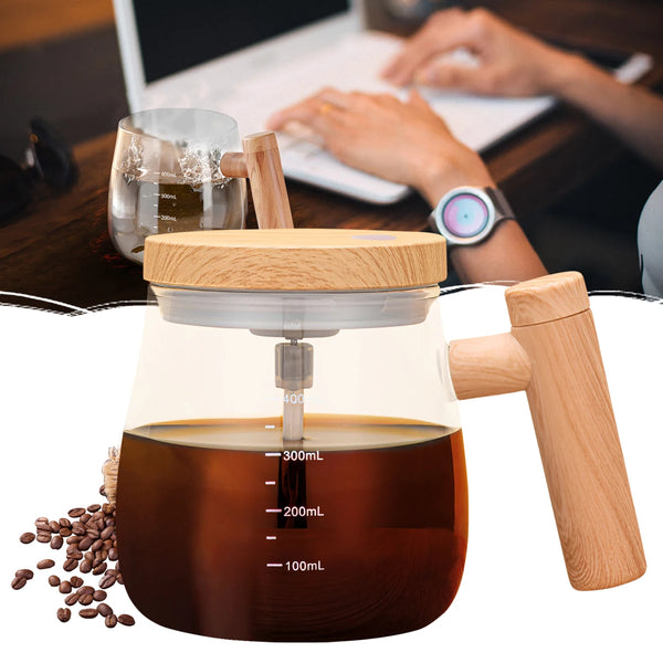 Electric Rotating Mug for Coffee, Tea, Milkshake, and Water Blending