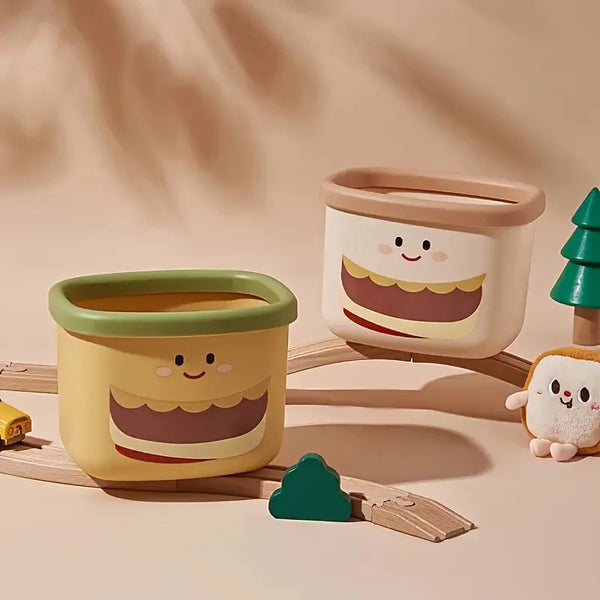 Chic Hamburger-Shaped Mini Trash Can - Cute Desktop Waste Bin