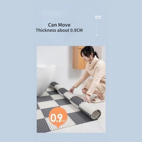 1 Pack Interlocking Non Slip Drainage Floor Tiles, 11.8 X 11.8 Inch Soft PVC Bath Shower Floor Mat with Suctions Cups. Bathroom Accessories: Bath Mats & Rugs.