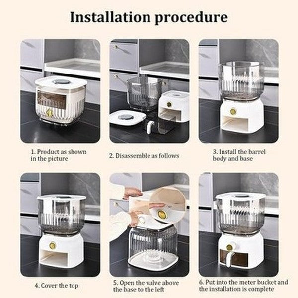 Large Capacity Insect Proof Rice Dispenser Storage Box