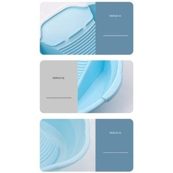 Thickened Washing Board Plastic Washtub with Washboard Laundry Tub Washtub Washing Baby Clothes Washing Board Cleaning Tools. Laundry Supplies.