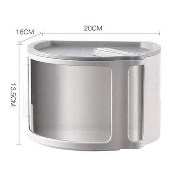 Modern Simple Multifunctional Shelf Creative Sliding Door Tissue Box Wall Mounted Plastic Shelf Stackable