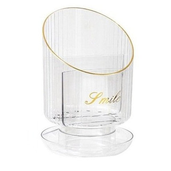 3-Slots Makeup Brush Storage Organizer Box for Desk