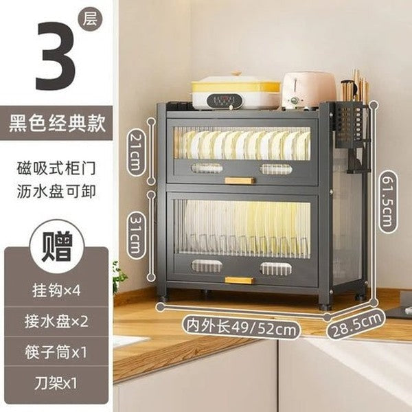 Space-Saving Modern Corner Showcase Sideboard