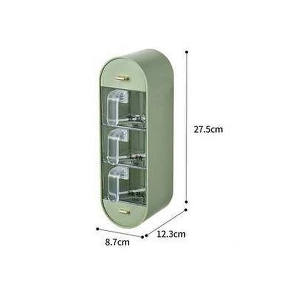 Embark on a savory journey with our wall-mounted spice rack—drawers that open up to discovery.