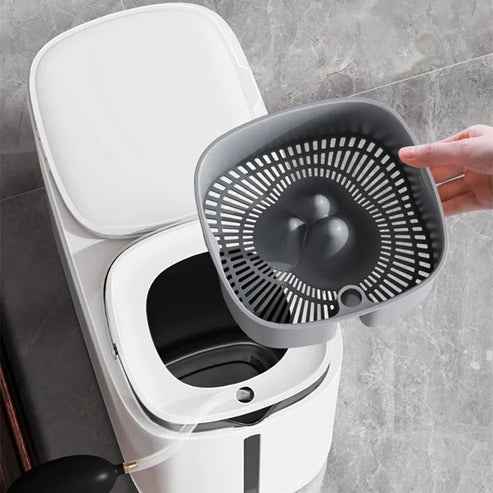 3-in-1 Press Type Garbage Bin with Tea Strainer | Dry Wet Separation Trash Can for Kitchen, Home & Office