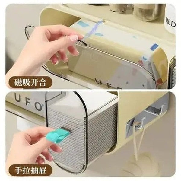 Versatile Waterproof Wall-Mounted Toilet Paper Holder