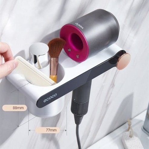 ECOCO Hair Dryer Holder Curling Iron Shelf