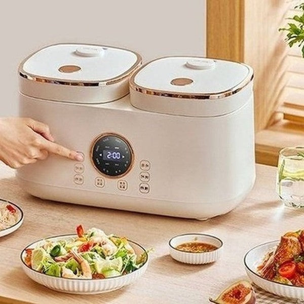 Double Gallbladder Intelligent Rice Cooker Mini Multi-function Household Double Combination Rice Cooker 3-4 People. Kitchen Appliances: Food Cookers and Steamers.