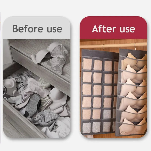 Double-Sided Hanging Underwear Organizer