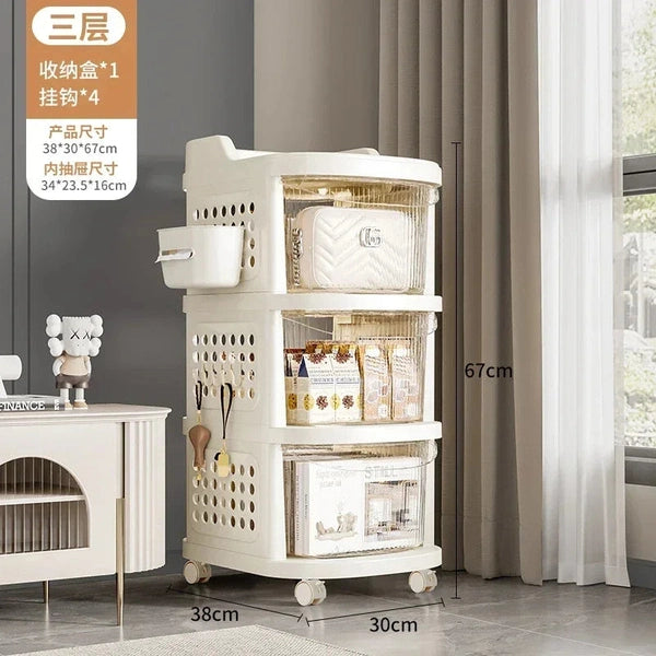 Snack Cabinet Cart, Trolley Drawer Type Rack
