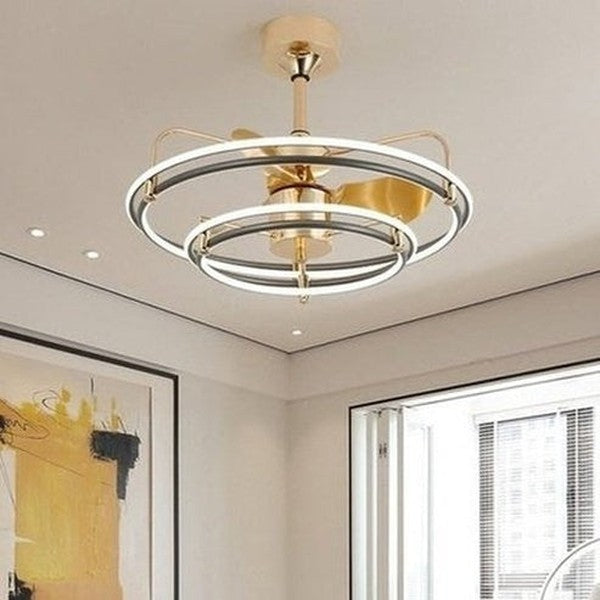 RC Ceiling Fan Lamp LED Three-color Lighting Integrated Fan Lamp Frequency Conversion Mute Modern Household Ceiling Fan Lamp. Decor: Lamps.