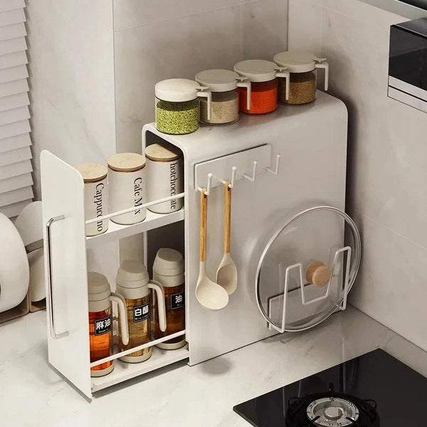 Kitchen Corner Seasoning Shelf