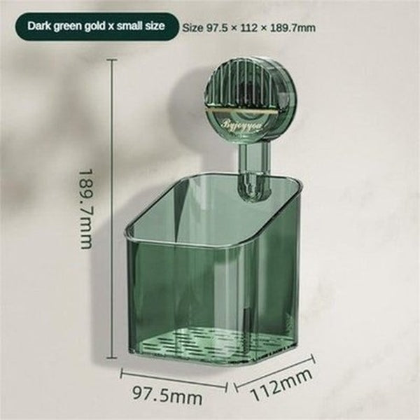 Bathroom Accessories Transparent Silver Storage Cosmetic Storage Rack Suction Cup Storage Basket