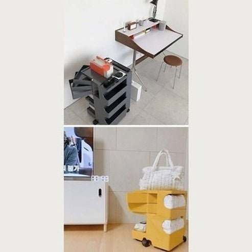 Indulge in the luxurious style of the Nordic Rotating Multilayer Bed Table, perfect for the small apartment. Decor. Furniture. Tables. Type: Nightstands.