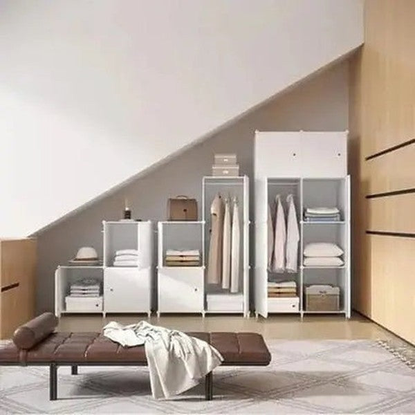 Open-Design Modular Cube System Portable Wardrobe