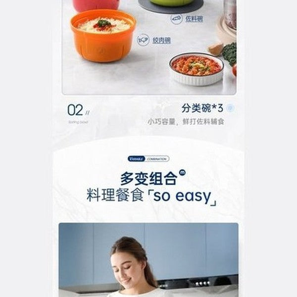 XIAOMI MORPHY RICHARDS Electric Meat Grinder High Speed Food Processor 220V Multifunction Vegetables Chopper With 4 Bowls. Type: Food Grinders & Mills