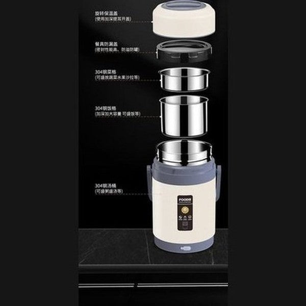 USB Multi-layer Insulated Lunch Box Double Layer Heated Bento Box Portable Sealed Stainless Steel Food Warmer Rice Cooker. Type: Lunch Boxes & Totes.