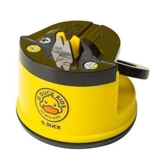 Sturdy Mini cartoon yellow duck knife sharpener with suction cup. Portable Tungsten Kitchen Knife Sharpener. Kitchen Appliances. Type: Knife Sharpeners.