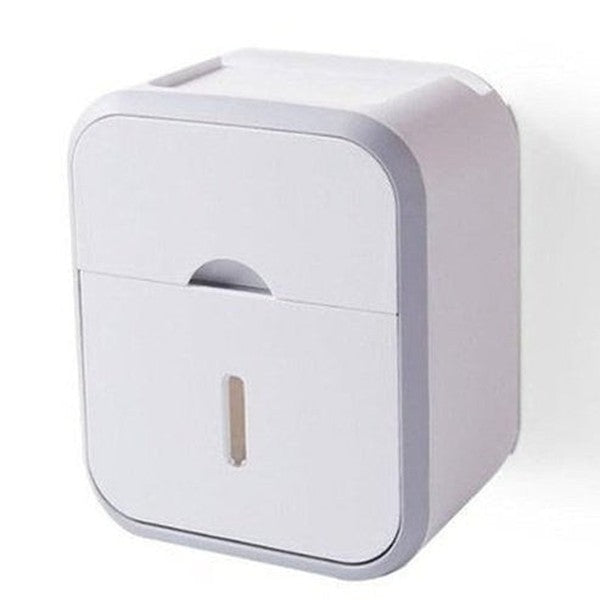 Punch-free Toilet Paper Holder Box Waterproof Tissue Storage Box Wall Mounted Bathroom Shelf Kitchen Bathroom Storage Holder. Type: Toilet Paper Holders.