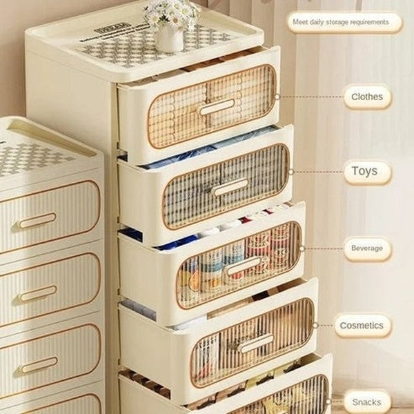 Slim Rolling Storage Cabinet | Japanese-Inspired Gap Organizer for Bedroom, Kitchen & Bathroom