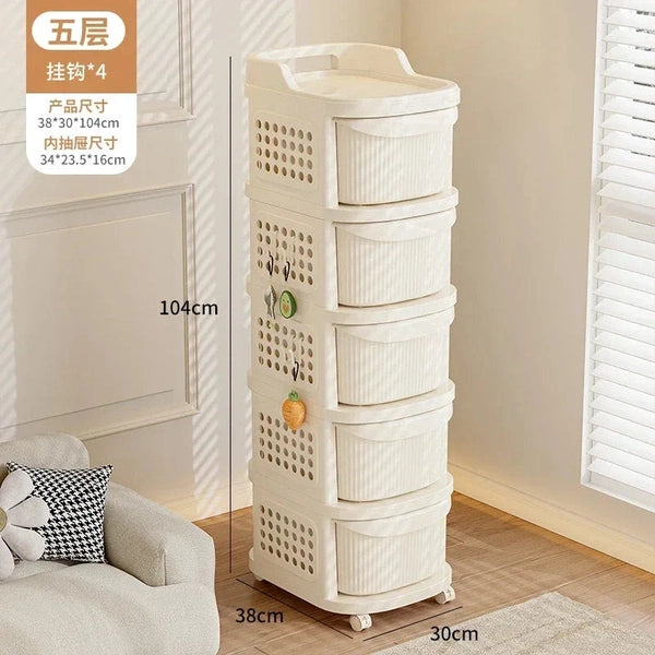 Snack Cabinet Cart, Trolley Drawer Type Rack