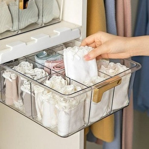 Wall Hanging Underwear Organizer Drawer Storage Box Bedroom Underwear Bra Socks Tie Clear Top Hanging Finishing Container. Type: Household Storage Drawers.