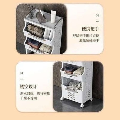 Large Capacity Multi-layer Foldable Dirty Clothes Basket