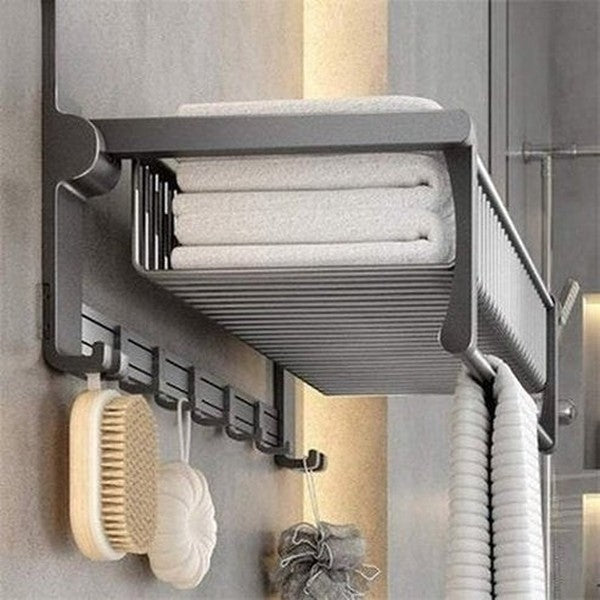 Wall-mounted Multi-function Aluminum Towel Rack