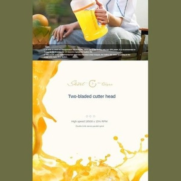 1000ML Portable Blender Bottle 70W Powerful Fresh Juice Blender 2 In 1 Accompanying Cup Orange Juicer Mixers Electric Blender. Type: Food Mixers & Blenders.