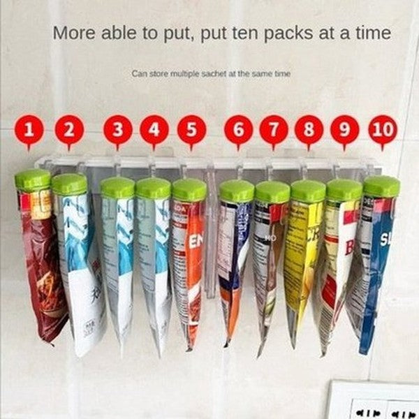 Sealing clip kitchen wall-mounted seasoning rack