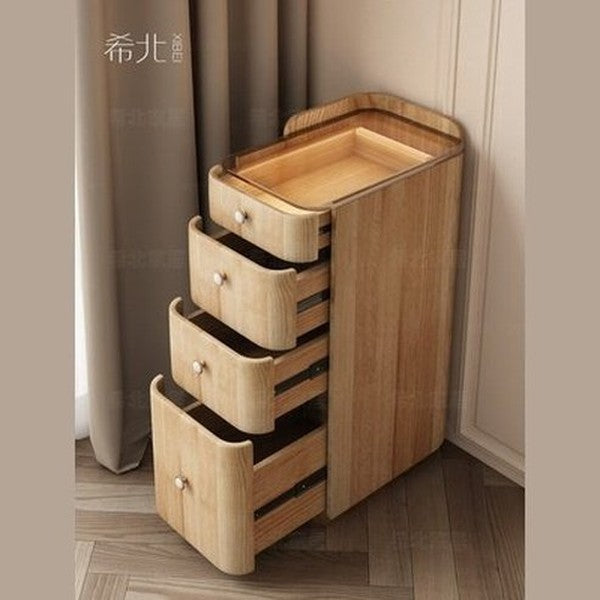 Light luxury smart bedside table lamp integrated modern simple storage high sense high glass bedside table with lamp. Furniture. Tables. Nightstands.