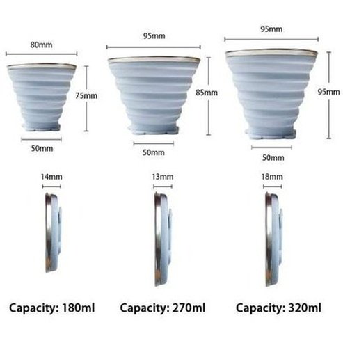 Portable Telescopic Silicone Folding Water Bottle Cup